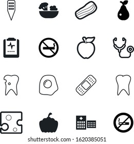 healthy vector icon set such as: adhesive, farming, parmesan, pumpkin, dessert, chart, pork, people, tool, lettuce, bacon, apple, fat, structure, checklist, egg, professional, label, piece, pepper
