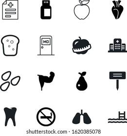 healthy vector icon set such as: exterior, flex, cereal, sesame, coriander, airport, construction, nicotine, toast, icons, athlete, open, loaf, bottle, tobacco, specialist, male, vegetable, illness