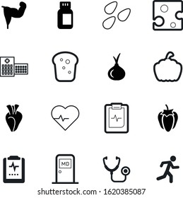 healthy vector icon set such as: anatomy, runner, spice, ambulance, track, button, dairy, snack, grain, cereal, corn, occupation, herbs, cheddar, holiday, science, biology, farm, sprint, arm, liver