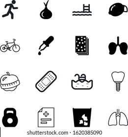 healthy vector icon set such as: adhesive, lemon, shallot, patient, denture, yellow, report, diet, bakery, inches, root, bin, throw, people, kettlebell, dieting, patch, first, spice, transportation