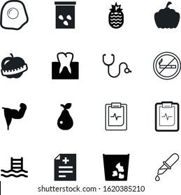 healthy vector icon set such as: omelet, athlete, cook, toxic, physician, smile, pumpkin, fall, cure, green, exotic, contour, color, tooth, forbidden, dent, pear, restaurant, unhealthy, pictogram