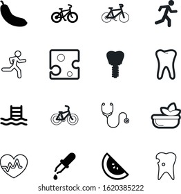healthy vector icon set such as: bar, steel, implants, banana, test, pill, pictogram, cardiogram, dairy, product, piece, love, set, mouth, physician, human, shape, analysis, rubber, relaxation