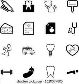 healthy vector icon set such as: marathon, dumbbells, garlic, speed, agriculture, aid, lifestyle, up, race, transportation, cardio, person, car, gourmet, checklist, monitor, note, parmesan, barbell