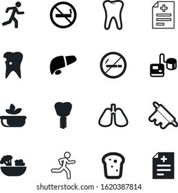 healthy vector icon set such as: natural, lungs, breakfast, group, rolling, pressure, hypertension, gauge, implantation, toxic, treatment, internal, liver, toast, pharmacy, burn, prohibit, implants