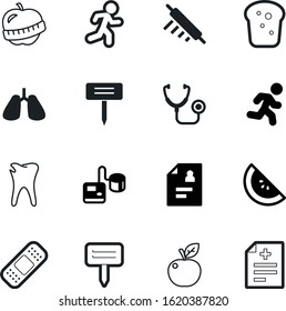healthy vector icon set such as: race, measure, clinical, pulse, caries, patch, artistic, blood, adhesive, summer, lung, cover, loaf, closeup, enamel, lungs, speed, breakfast, physician, capsule