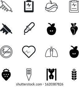 healthy vector icon set such as: trainer, airport, juicy, sport, spica, seedlings, energy, pulmonary, love, summer, spring, round, cigarette, strawberry, forbidden, lungs, shadow, tube, eyedropper