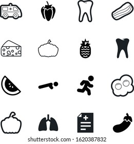 healthy vector icon set such as: data, emergency, fattening, man, lung, medic, lifestyle, biology, athlete, piece, clinical, running, utensil, watermelon, test, gym, protein, pepper, person, vehicle