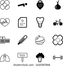 healthy vector icon set such as: clinical, nutrition, vehicle, gym, juicy, hot, surgery, vegetables, spice, hospitalization, modern, transport, abstract, weight, root, cycle, spring, medic, ekg, tool