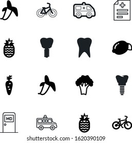 healthy vector icon set such as: teeth, heart, office, specialist, open, silhouette, professional, test, doctor, carrot, yellow, door, toothache, healthcare, table, lemon, man, therapy, treatment