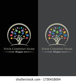 Healthy vector logo design. Medical.  tree