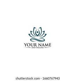 Healthy - vector logo template illustration. Man figure on leaves. Ecological and biological product concept sign. Ecology symbol. Human character icon