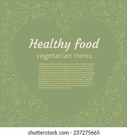 Healthy vegetable heart. Vegetarian menu