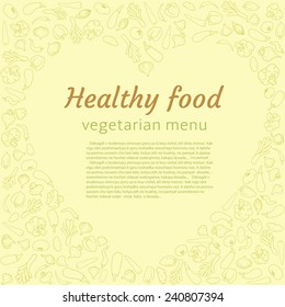 Healthy vegetable heart. Vegetarian menu