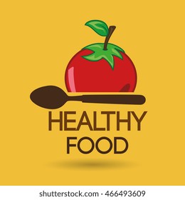 healthy vegetarian food label isolated icon design, vector illustration  graphic 