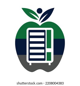 Healthy Vending Machines Food Apple Logo Template