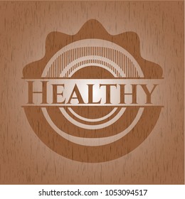 Healthy vintage wood emblem