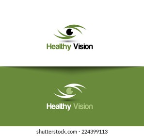 Healthy Vision Logo Template Design.