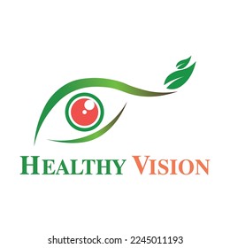 Healthy Vision Micro Green Logo Vector