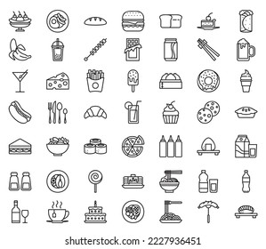 Concepto de alimentos saludables frente a insalubres elección entre nutrición buena y mala comida rápida comida y alimentación grasa versus producto equilibrado línea de ilustración vectorial aislado en fondo blanco