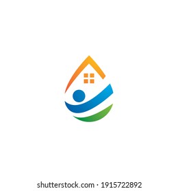 Healthy Water drop Logo template vector design