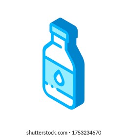 Healthy Water In Plastic Bottle vector isometric sign. color isolated symbol illustration