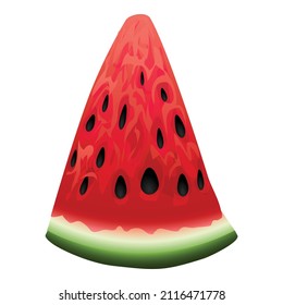 Healthy watermelon icon cartoon vector. Summer fruit. Red food