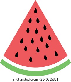 Healthy Watermelon Summer Fruit Hand Drawn Illustration