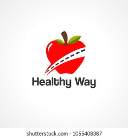 Healthy way logo vector, icon, element for business
