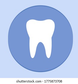 healthy white tooth logo on a blue background