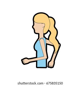 healthy woman doing exercise