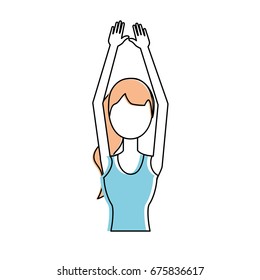healthy woman doing exercise