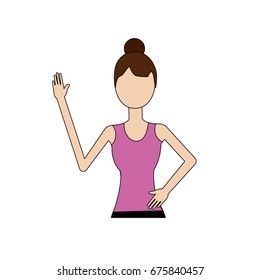 healthy woman doing exercise