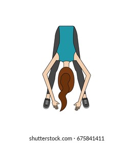 healthy woman doing exercise