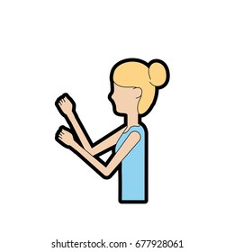 healthy woman doing exercise