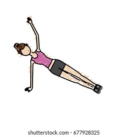 healthy woman doing exercise