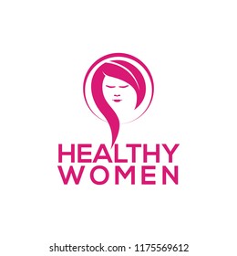 Healthy Woman Logo Template