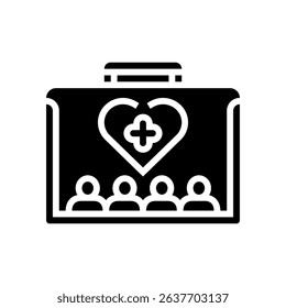 healthy workplace environment employee health glyph icon vector. healthy workplace environment employee health sign. isolated symbol illustration