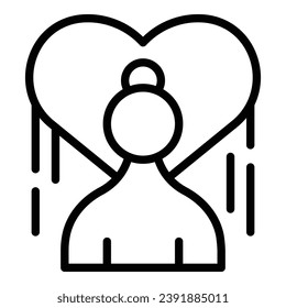 Healthy zen icon outline vector. Girl meditation. Person exercise