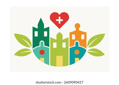 healthy-communities-vector. this is an editable and printable vector eps file.