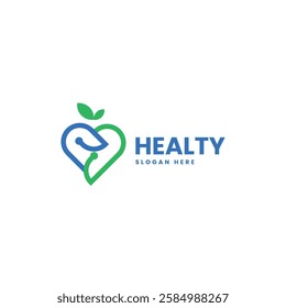 Healty Flat Modern Logo Template