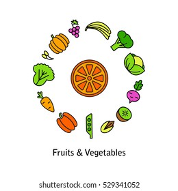 Healty food background representing