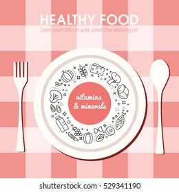 Healty food background representing