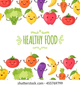 Healty food cartoon representing