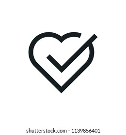 Healty Heart Modern Simple Outline Vector Icon