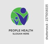 Healty logo design simple concept Premium Vector