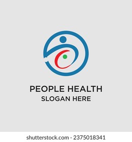 Healty logo design simple concept Premium Vector