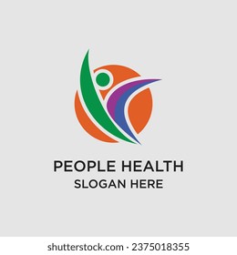 Healty logo design simple concept Premium Vector