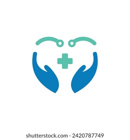 Healty Medical hand  Logo Vector
