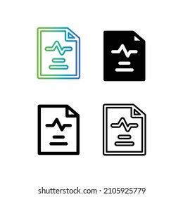 Paquete de iconos de informe de salud, formato de eps 10