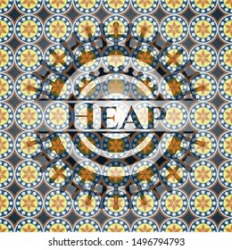 Heap arabesque emblem background. arabic decoration.
